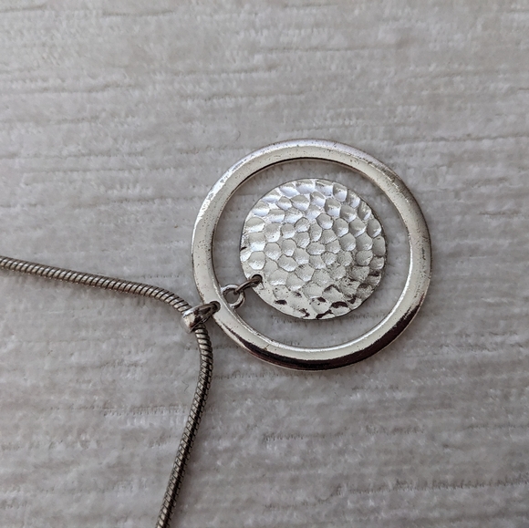 Nine West Jewelry - Nine West Silver Disc Pendant 18" Necklace